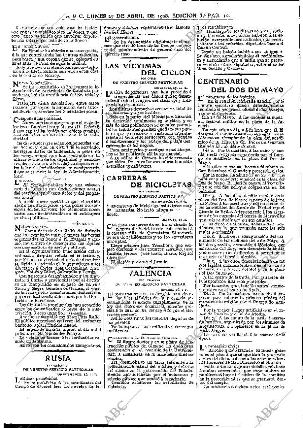 ABC MADRID 27-04-1908 página 10