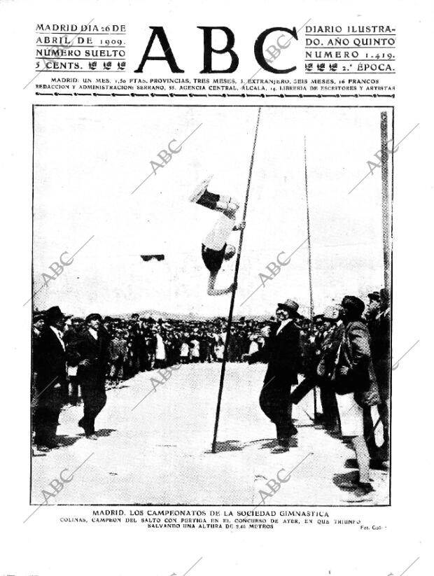 ABC MADRID 26-04-1909 página 1