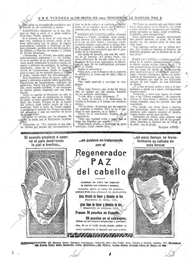 ABC MADRID 29-05-1925 página 8