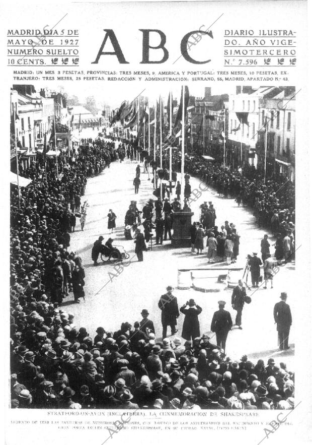 ABC MADRID 05-05-1927 página 1