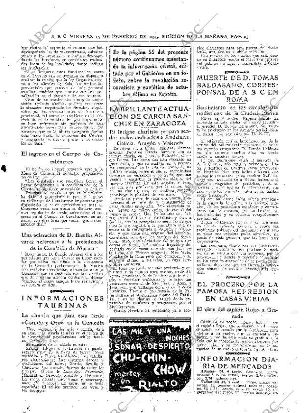 ABC MADRID 15-02-1935 página 25