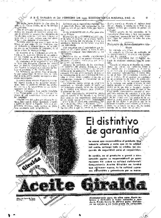 ABC MADRID 16-02-1935 página 16