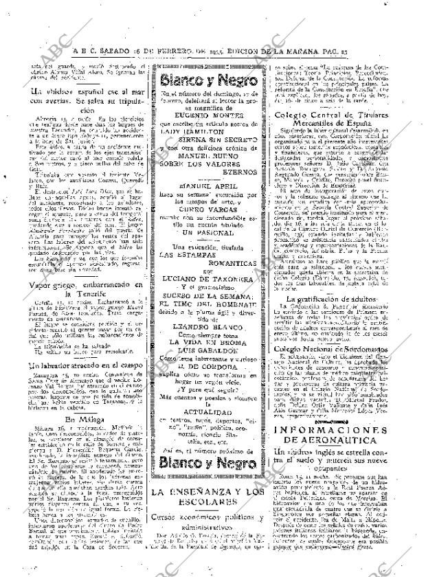 ABC MADRID 16-02-1935 página 23