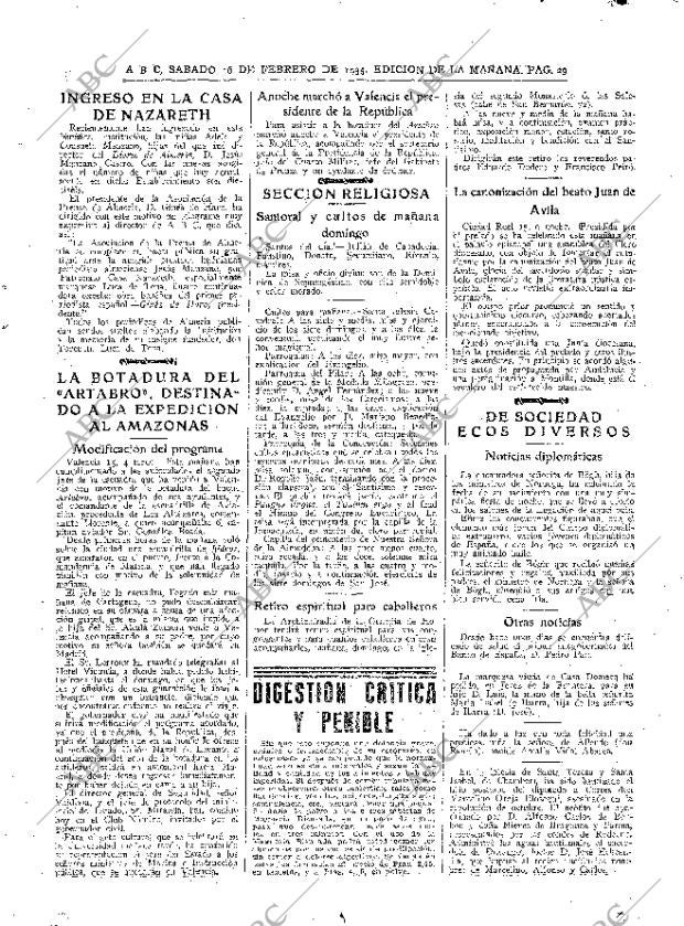 ABC MADRID 16-02-1935 página 29