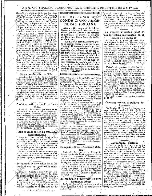 ABC SEVILLA 19-10-1938 página 10