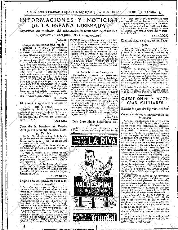 ABC SEVILLA 20-10-1938 página 14