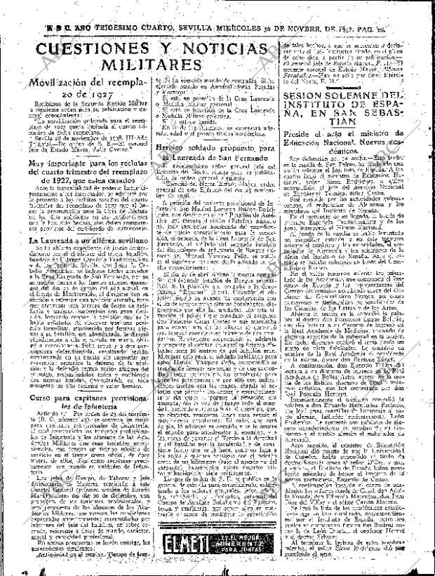 ABC SEVILLA 30-11-1938 página 10
