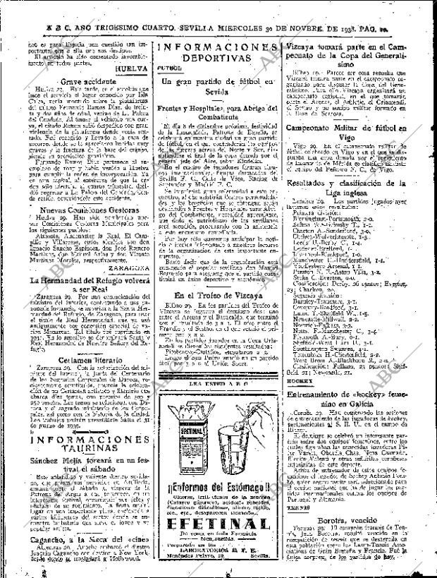 ABC SEVILLA 30-11-1938 página 20