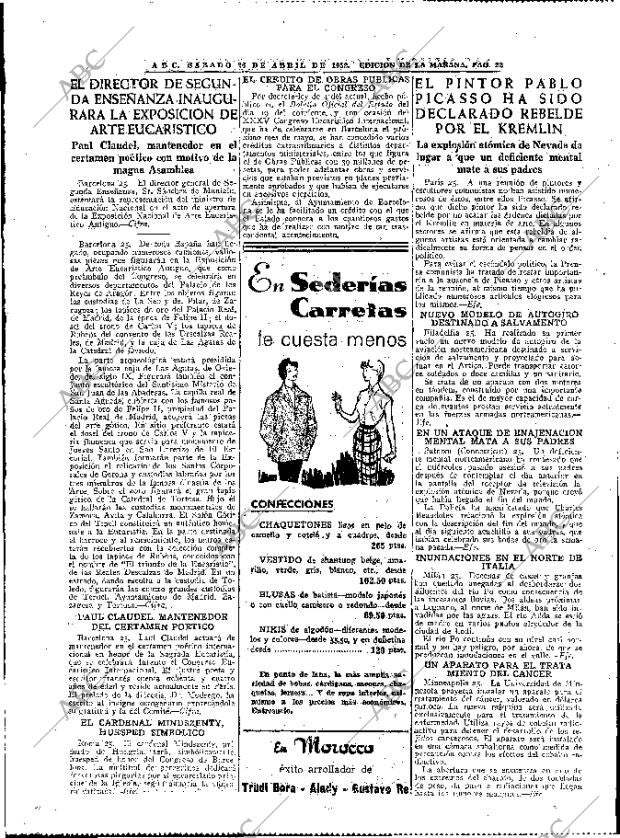 ABC MADRID 26-04-1952 página 22