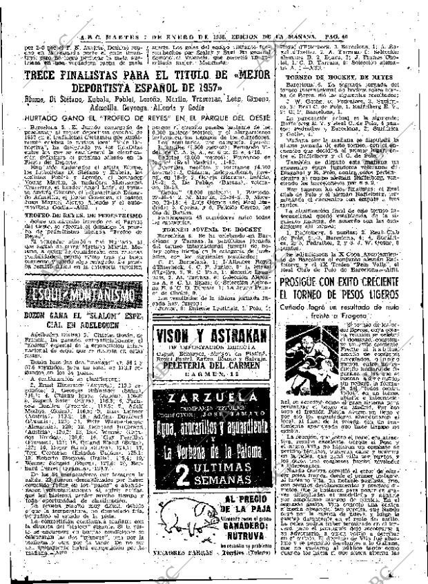 ABC MADRID 07-01-1958 página 40