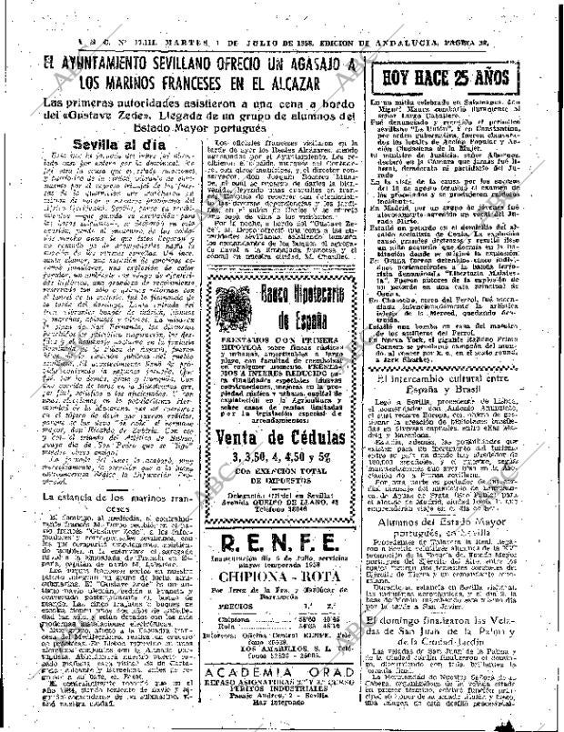 ABC SEVILLA 01-07-1958 página 23