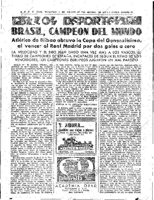 ABC SEVILLA 01-07-1958 página 27