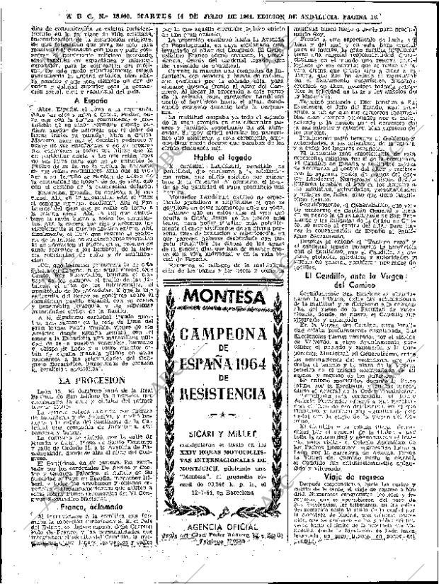 ABC SEVILLA 14-07-1964 página 16