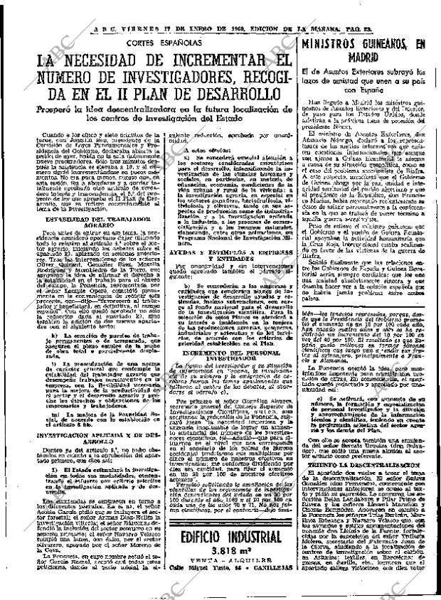 ABC MADRID 17-01-1969 página 23