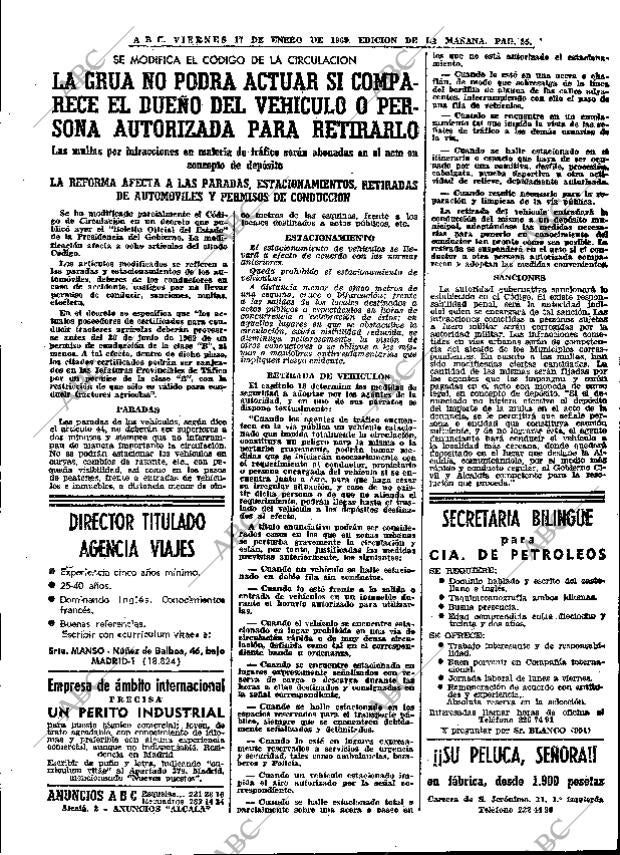 ABC MADRID 17-01-1969 página 25