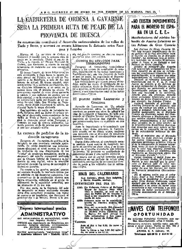 ABC MADRID 17-01-1969 página 33