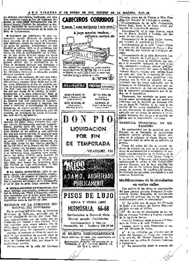 ABC MADRID 17-01-1969 página 40