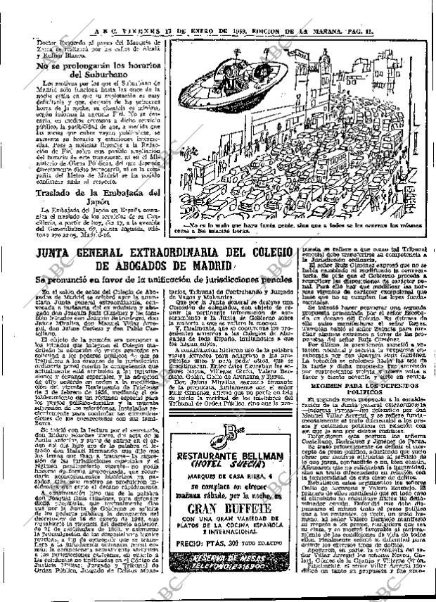 ABC MADRID 17-01-1969 página 41