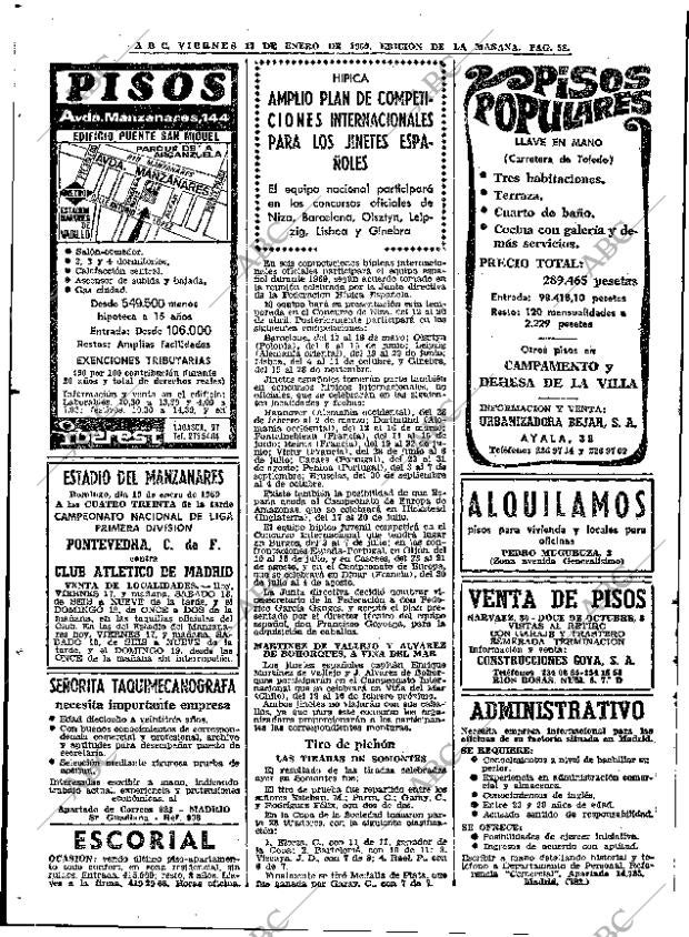 ABC MADRID 17-01-1969 página 58