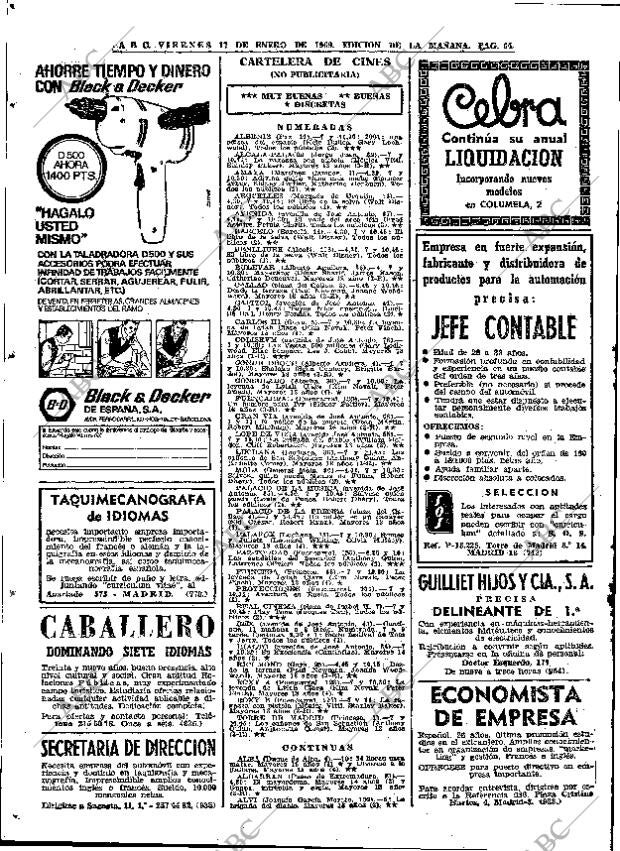 ABC MADRID 17-01-1969 página 64