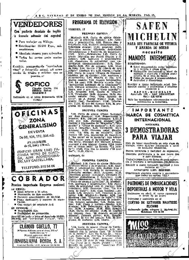 ABC MADRID 17-01-1969 página 67