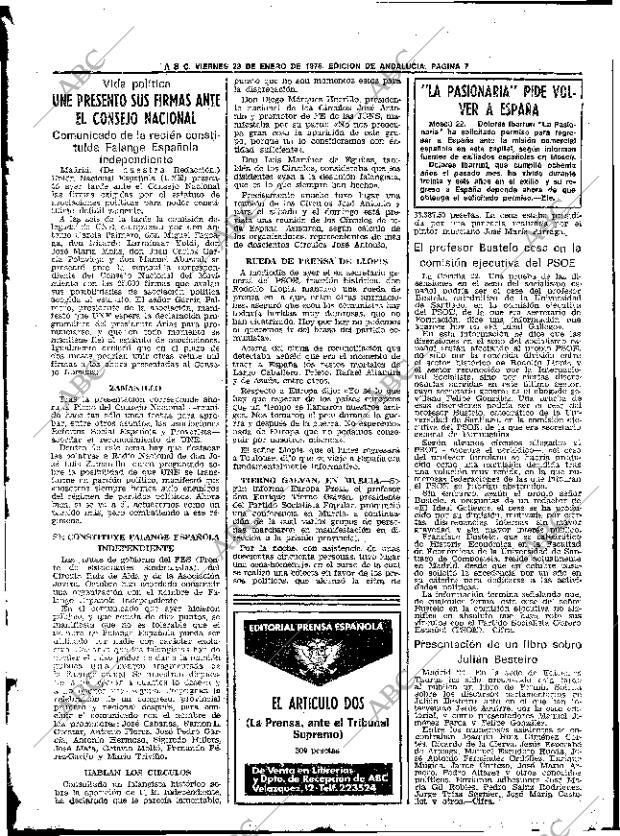ABC SEVILLA 23-01-1976 página 22