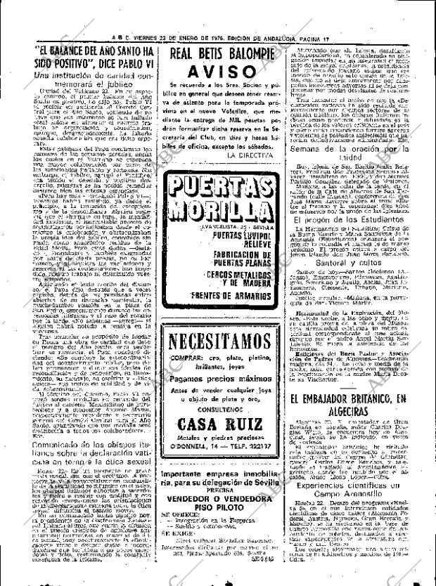 ABC SEVILLA 23-01-1976 página 31