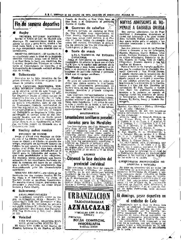 ABC SEVILLA 23-01-1976 página 45