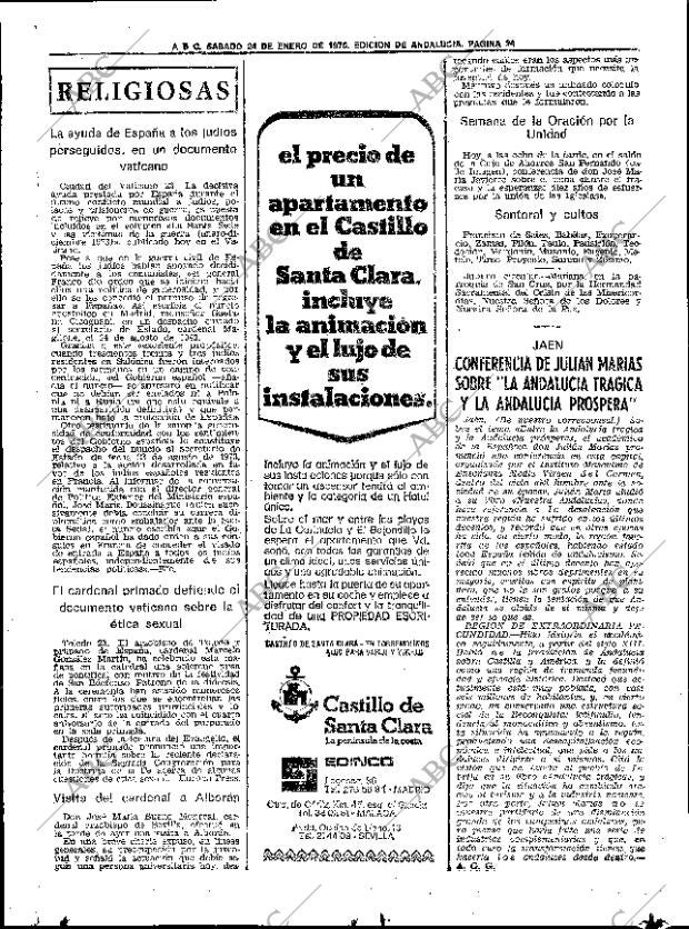 ABC SEVILLA 24-01-1976 página 36
