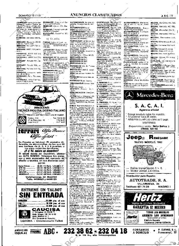 ABC MADRID 15-11-1981 página 89