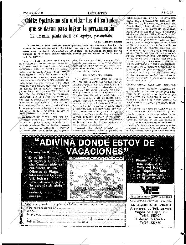 ABC SEVILLA 23-07-1985 página 57
