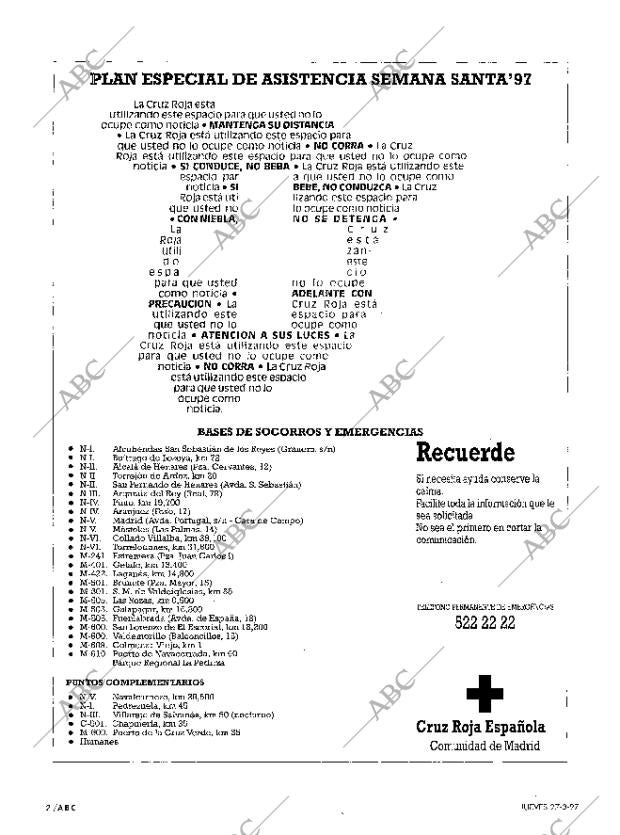 ABC MADRID 27-03-1997 página 2