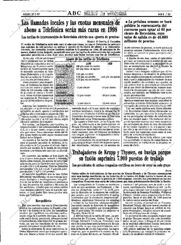 ABC MADRID 27-03-1997 página 33