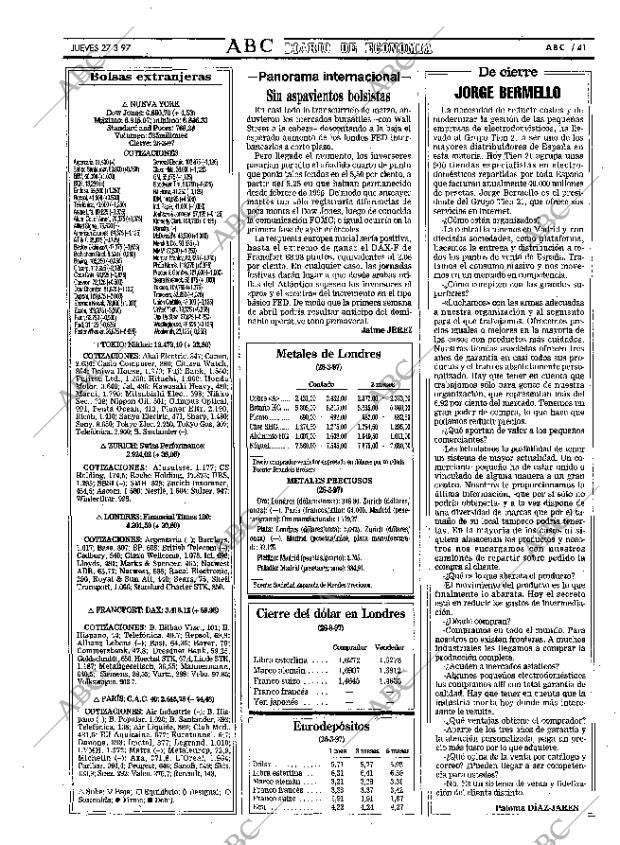 ABC MADRID 27-03-1997 página 41