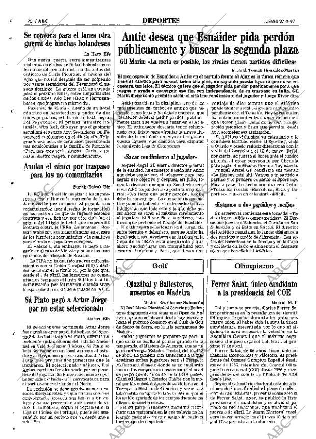 ABC MADRID 27-03-1997 página 70