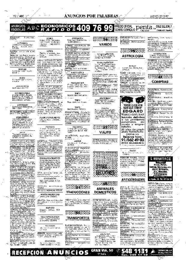 ABC MADRID 27-03-1997 página 92