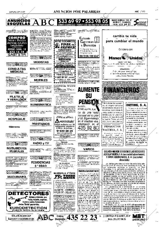 ABC MADRID 27-03-1997 página 93