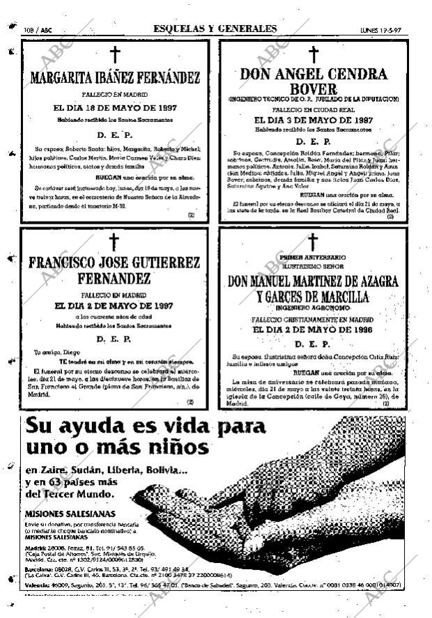 ABC MADRID 19-05-1997 página 108