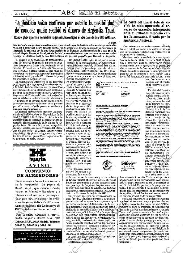 ABC MADRID 19-05-1997 página 40